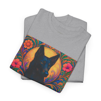 Black Kelpie Vintage Graphic T-Shirt – Unisex Cotton Tee for Dog Lovers