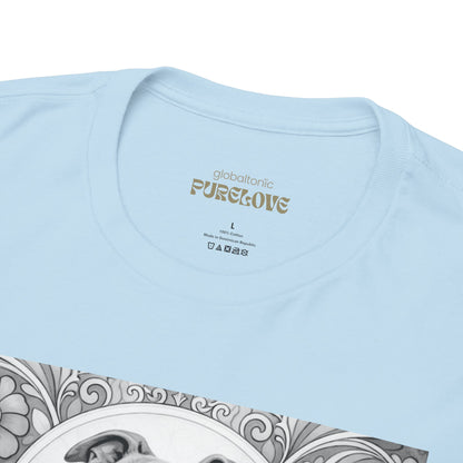 Staffy Grey & White Vintage Unisex Cotton Tee for Dog Lovers (Black & White T-Shirt)
