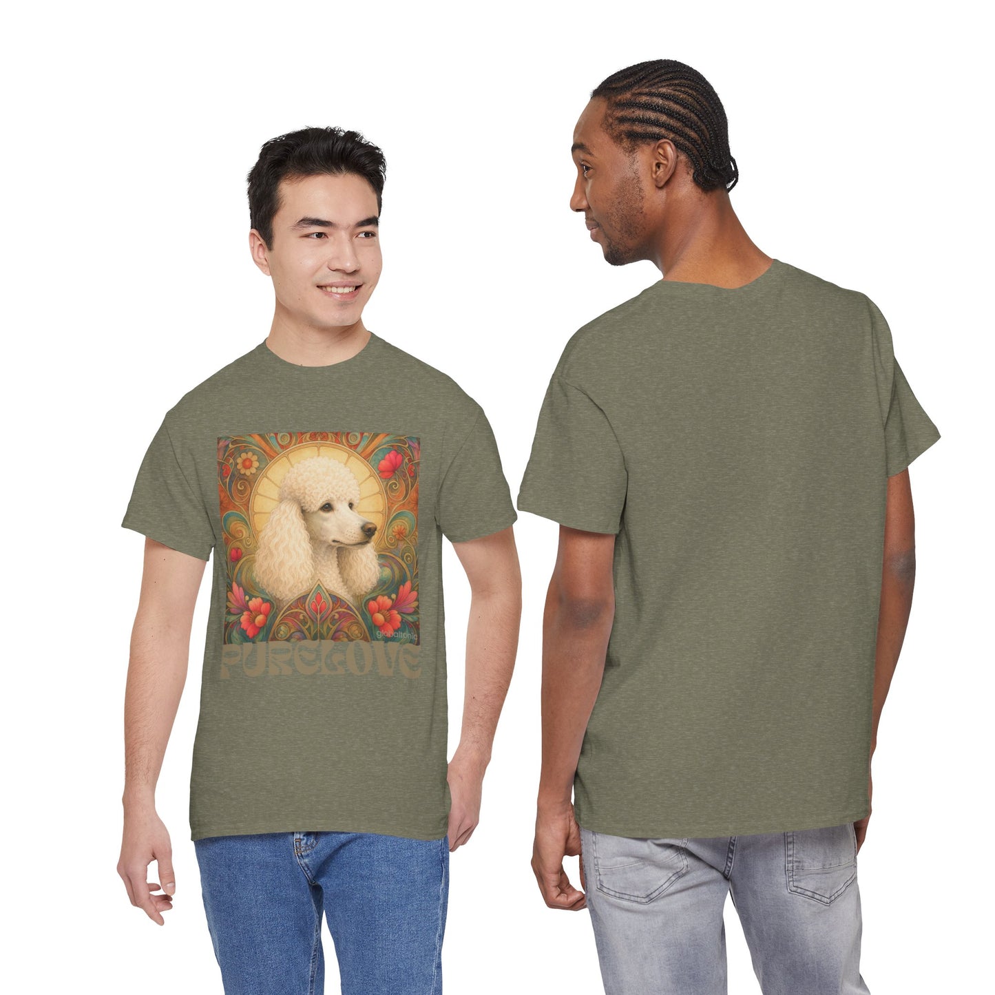 White Poodle Vintage Graphic T-Shirt – Unisex Cotton Tee for Dog Lovers