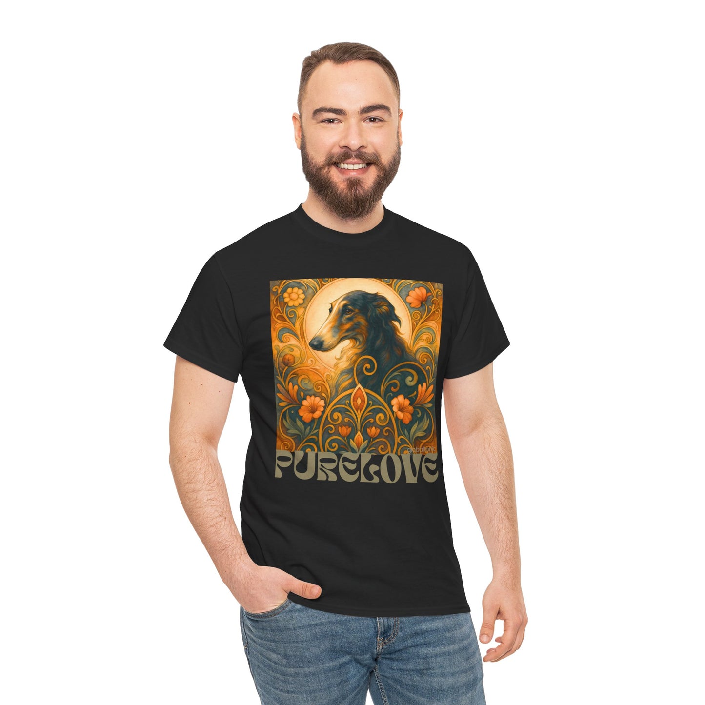 Borzoi Vintage Graphic T-Shirt – Unisex Cotton Tee for Dog Lovers