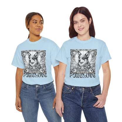 Australian Blue Heeler Vintage Unisex Cotton Tee for Dog Lovers (Black & White)