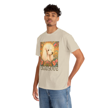 White Poodle Vintage Graphic T-Shirt – Unisex Cotton Tee for Dog Lovers