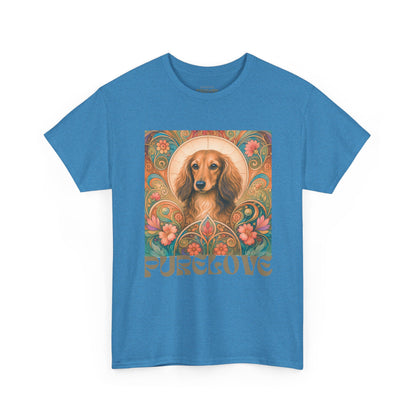 Dachshund Tan Longhair Vintage Graphic T-Shirt – Unisex Cotton Tee for Dog Lovers