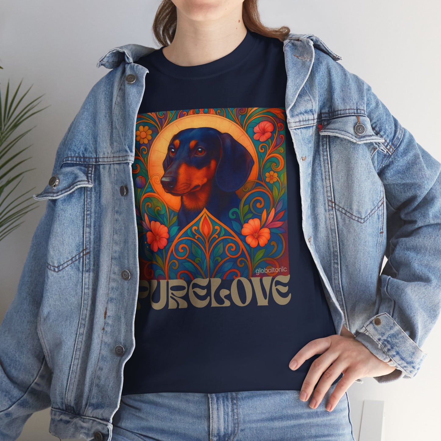 Dachshund Black Tan Shorthair Vintage Graphic T-shirt - Unisex Cotton Tee for Dog Lovers