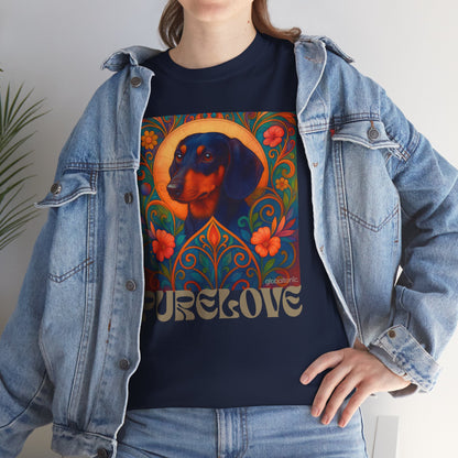 Dachshund Black Tan Shorthair Vintage Graphic T-shirt - Unisex Cotton Tee for Dog Lovers