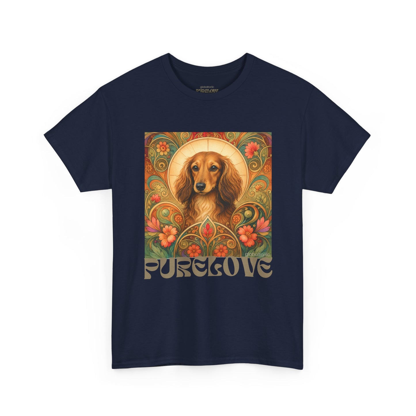 Dachshund Tan Longhair Vintage Graphic T-Shirt – Unisex Cotton Tee for Dog Lovers