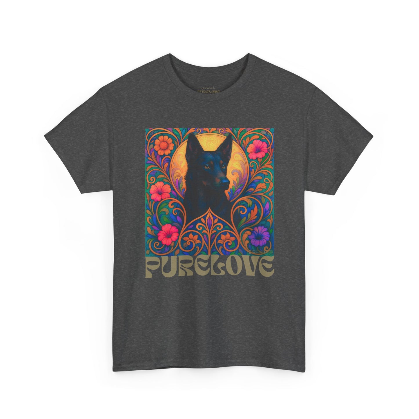 Black Kelpie Vintage Graphic T-Shirt – Unisex Cotton Tee for Dog Lovers