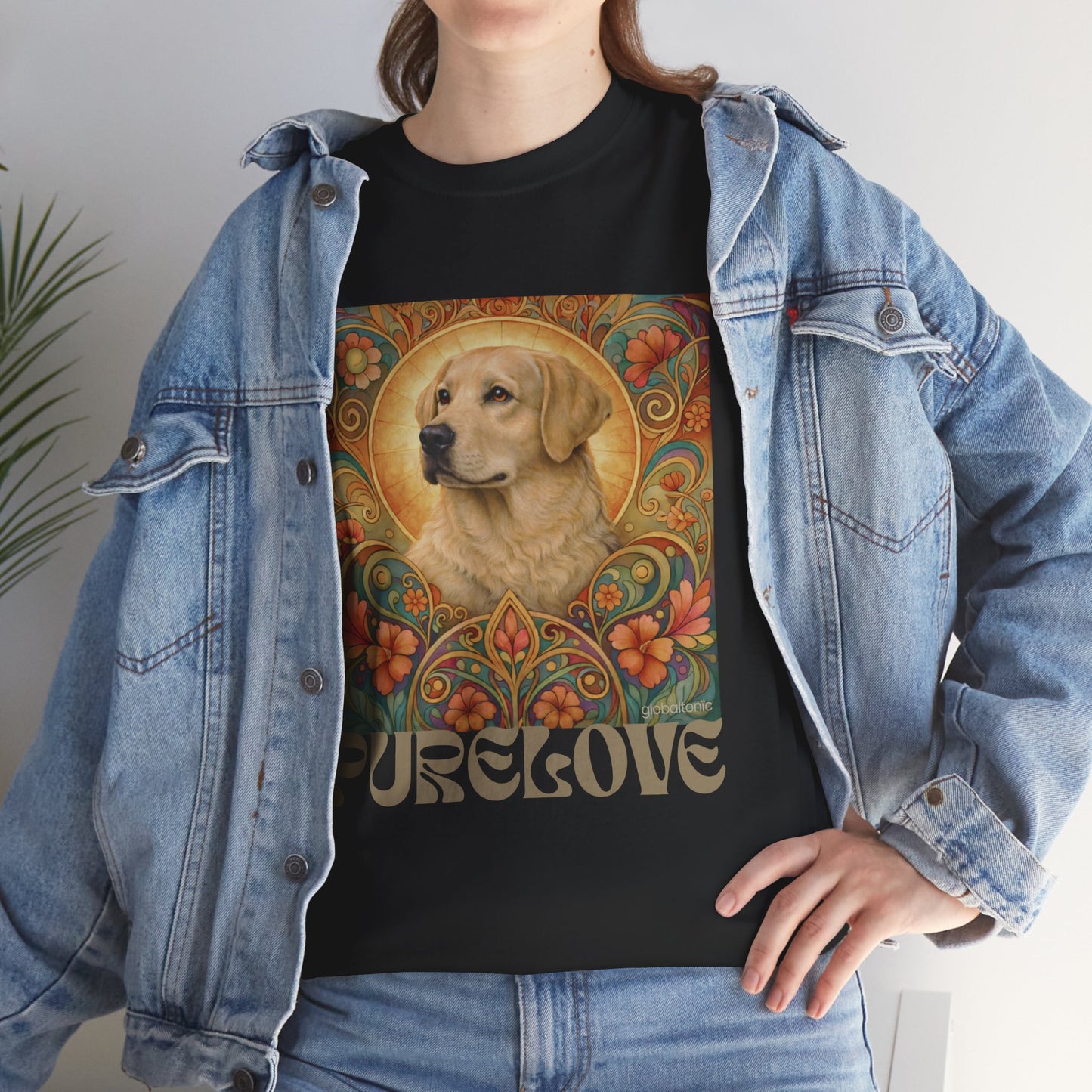 Golden Labrador Vintage Graphic T-shirt - Unisex Cotton Tee for Dog Lovers