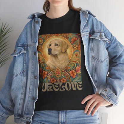 Golden Labrador Vintage Graphic T-shirt - Unisex Cotton Tee for Dog Lovers