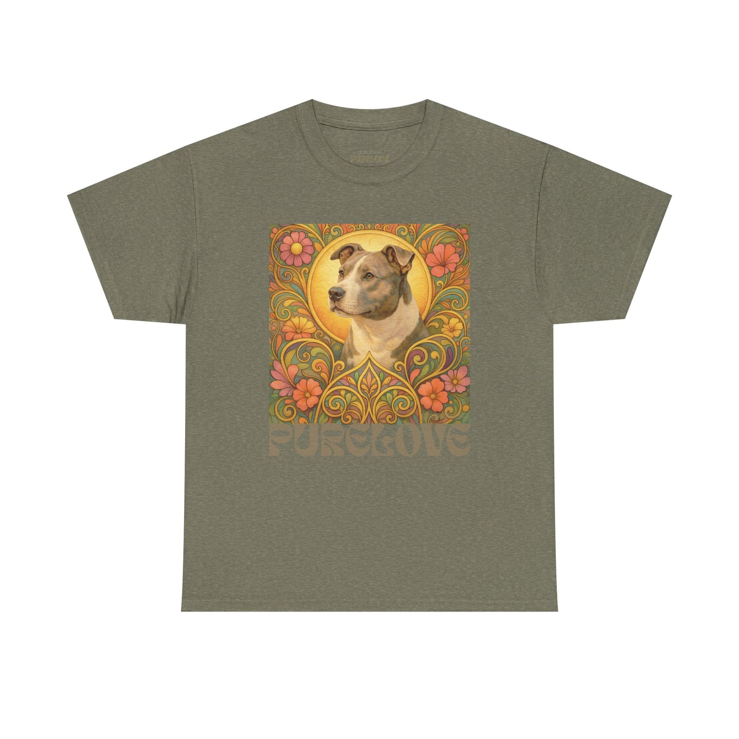 Staffy Grey & White Vintage Graphic T-Shirt – Unisex Cotton Tee for Dog Lovers