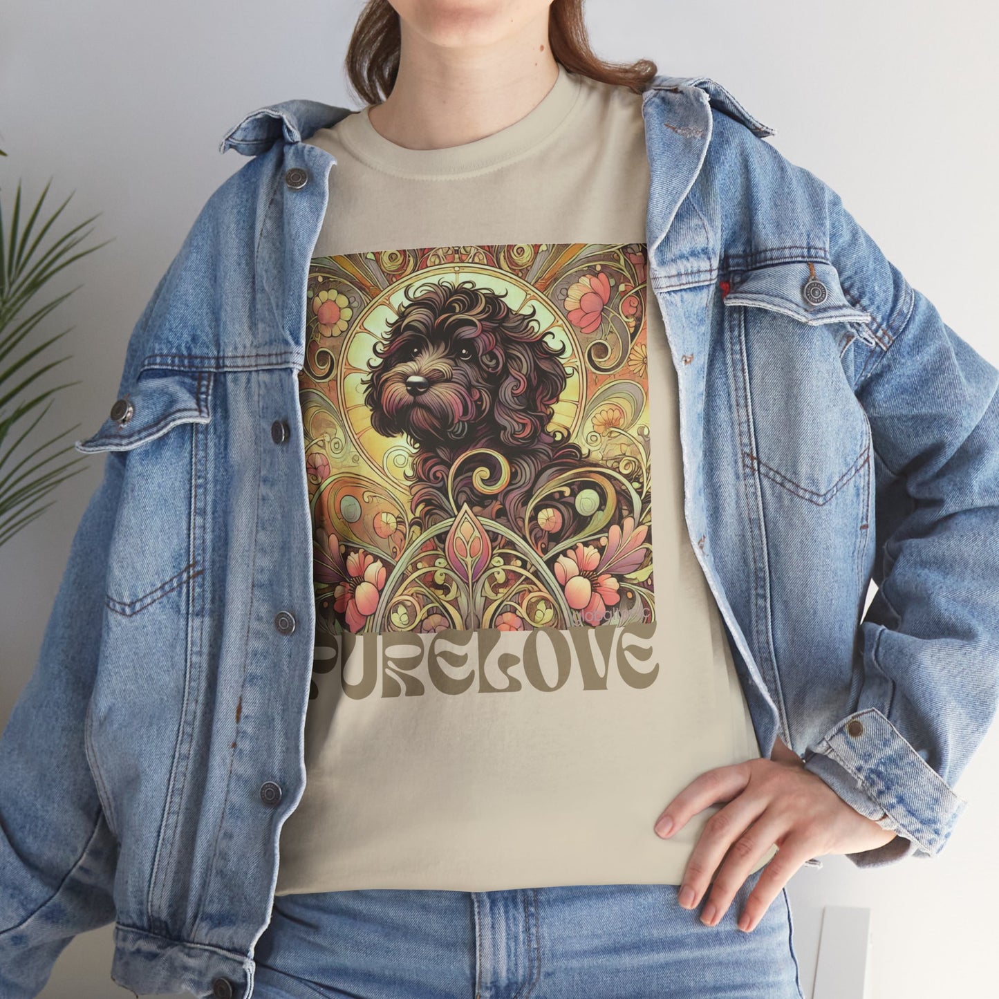 Black Cavapoo (Cavoodle) Vintage Graphic T-Shirt – Unisex Cotton Tee for Dog Lovers