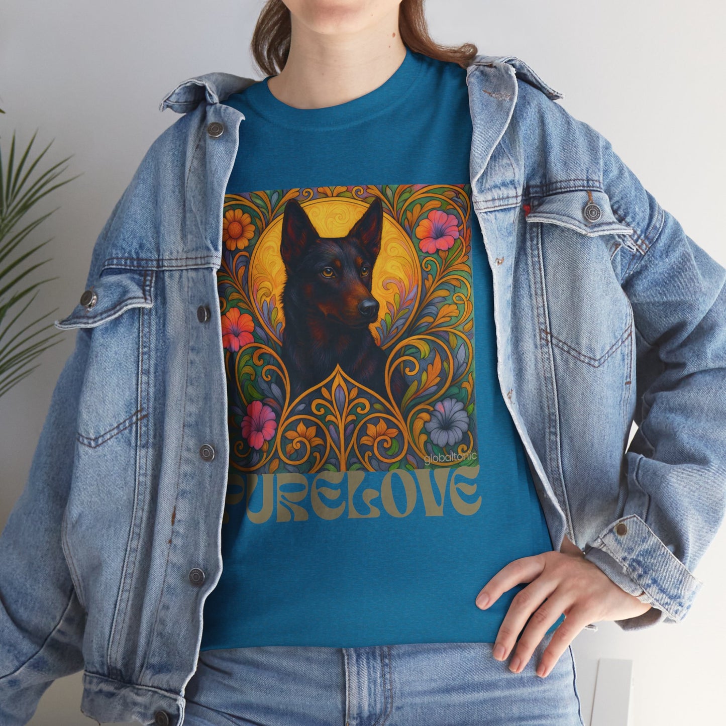 Black Kelpie Vintage Graphic T-Shirt – Unisex Cotton Tee for Dog Lovers