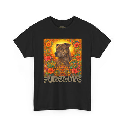 Staffy Brown Brindle Vintage Graphic T-Shirt – Unisex Cotton Tee for Dog Lovers