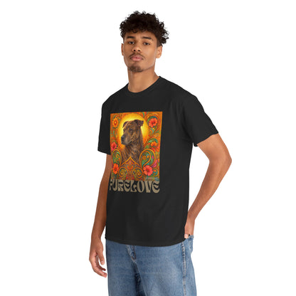Staffy Brown Brindle Vintage Graphic T-Shirt – Unisex Cotton Tee for Dog Lovers