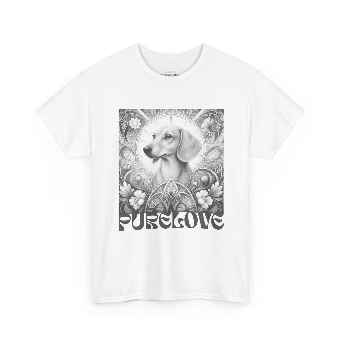 Dachshund Vintage Unisex Cotton Tee for Dog Lovers (Black & White)