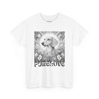 Dachshund Vintage Unisex Cotton Tee for Dog Lovers (Black & White)