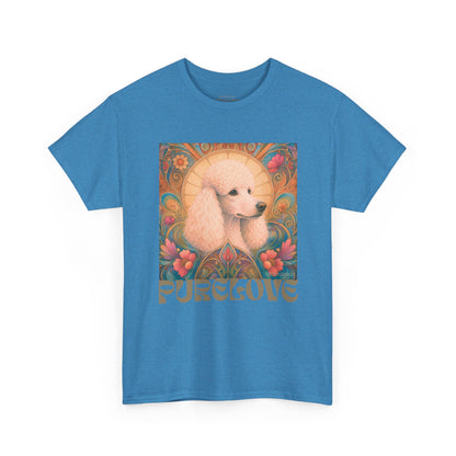 White Poodle Vintage Graphic T-Shirt – Unisex Cotton Tee for Dog Lovers