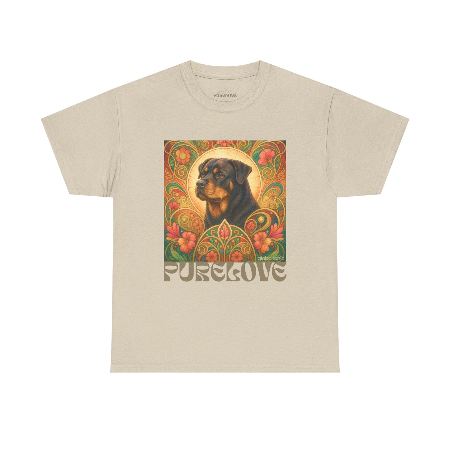 Rottweiler Buddha Vintage Graphic T-Shirt – Unisex Cotton Tee for Dog Lovers