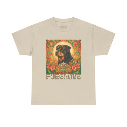 Rottweiler Buddha Vintage Graphic T-Shirt – Unisex Cotton Tee for Dog Lovers