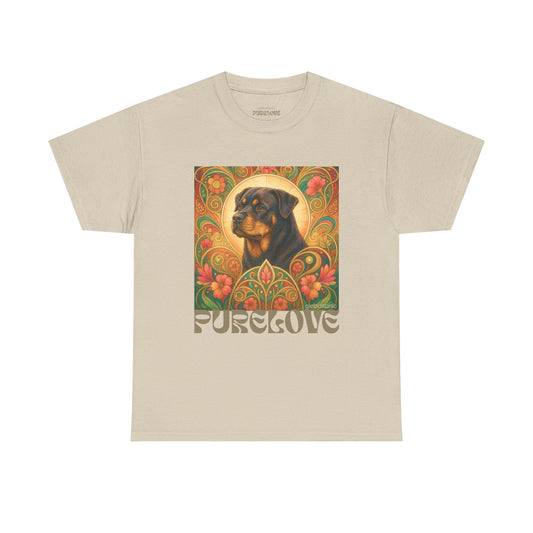 Rottweiler Buddha Vintage Graphic T-Shirt – Unisex Cotton Tee for Dog Lovers