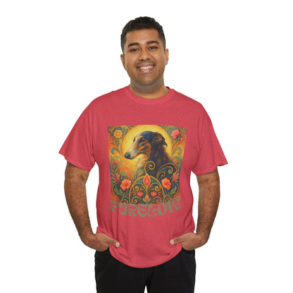 Borzoi Vintage Graphic T-Shirt – Unisex Cotton Tee for Dog Lovers