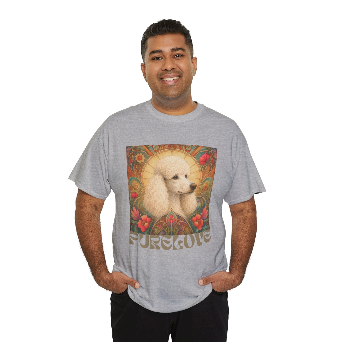 White Poodle Vintage Graphic T-Shirt – Unisex Cotton Tee for Dog Lovers