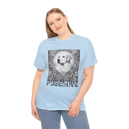 Labrador Vintage Unisex Cotton Tee for Dog Lovers (Black & White)