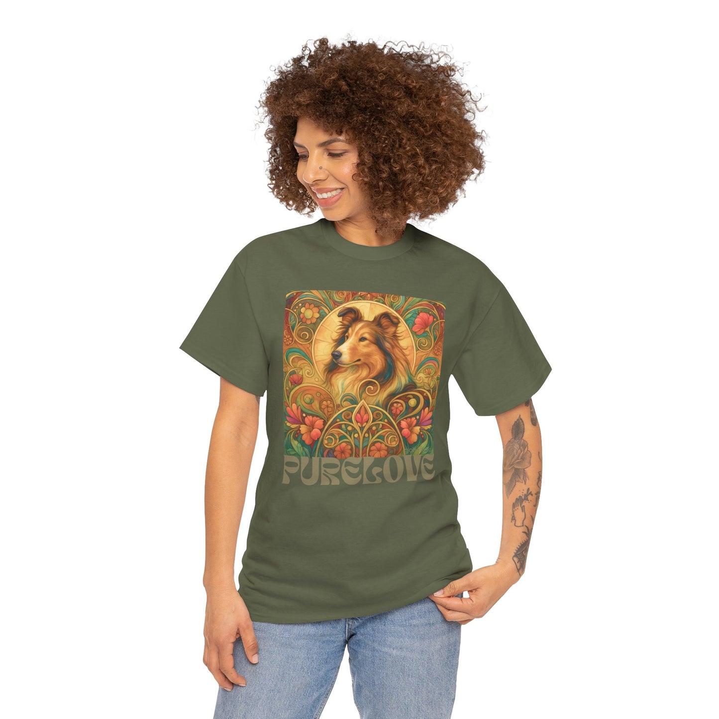 Collie Vintage Graphic T-shirt - Unisex Cotton Tee for Dog Lovers