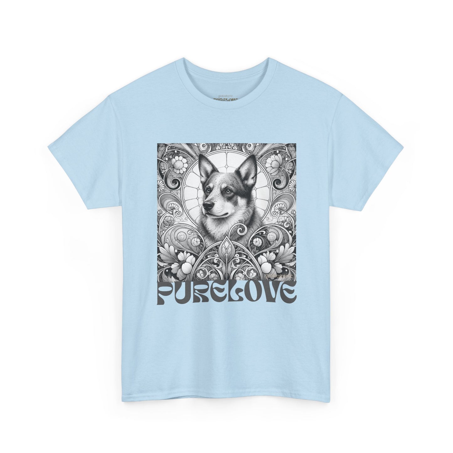 Australian Blue Heeler Vintage Unisex Cotton Tee for Dog Lovers (Black & White)