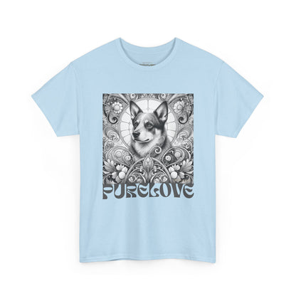 Australian Blue Heeler Vintage Unisex Cotton Tee for Dog Lovers (Black & White)