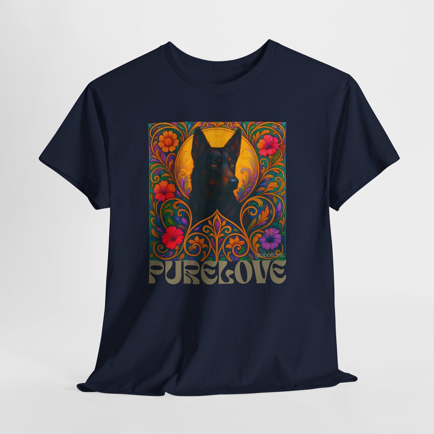 Black Kelpie Vintage Graphic T-Shirt – Unisex Cotton Tee for Dog Lovers