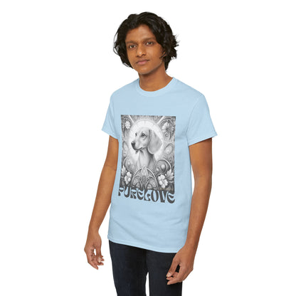 Dachshund Vintage Unisex Cotton Tee for Dog Lovers (Black & White)