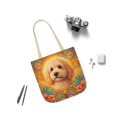 Goldendoodle (Groodle) All-Over Print Canvas Tote Bag – Colourful Artistic Dog Lover Gift