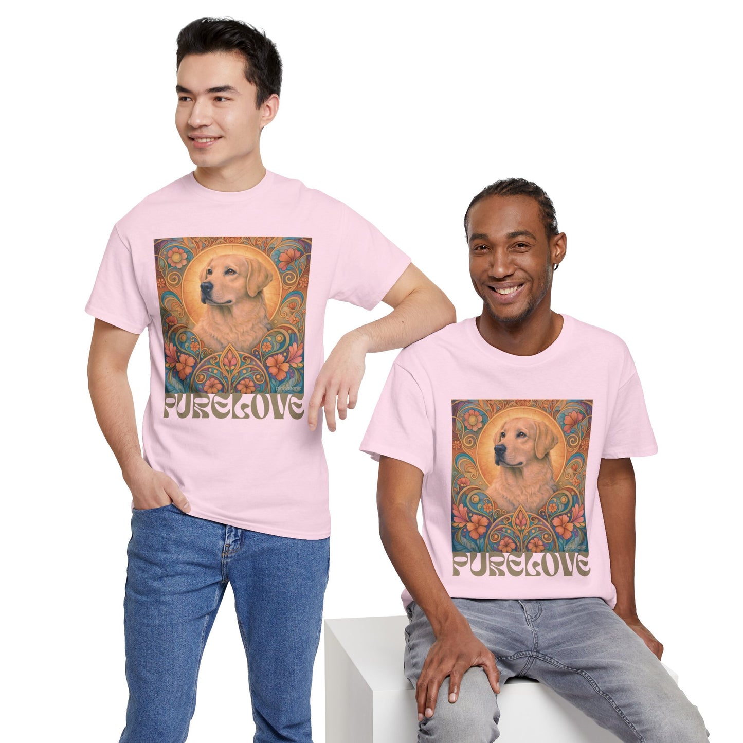 Golden Labrador Vintage Graphic T-shirt - Unisex Cotton Tee for Dog Lovers