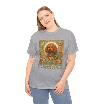 Strawberry Cavapoo (Cavoodle) Vintage Graphic T-shirt -Unisex Cotton Tee for Dog Lovers