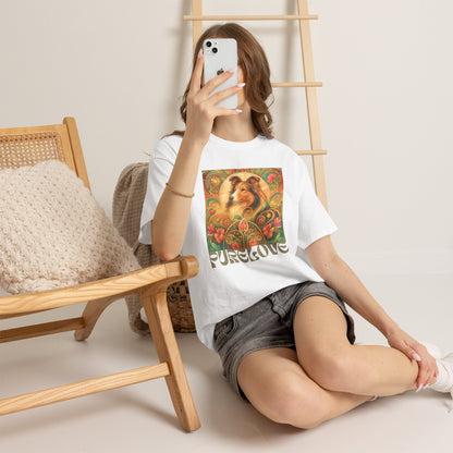 Collie Vintage Graphic T-shirt - Unisex Cotton Tee for Dog Lovers