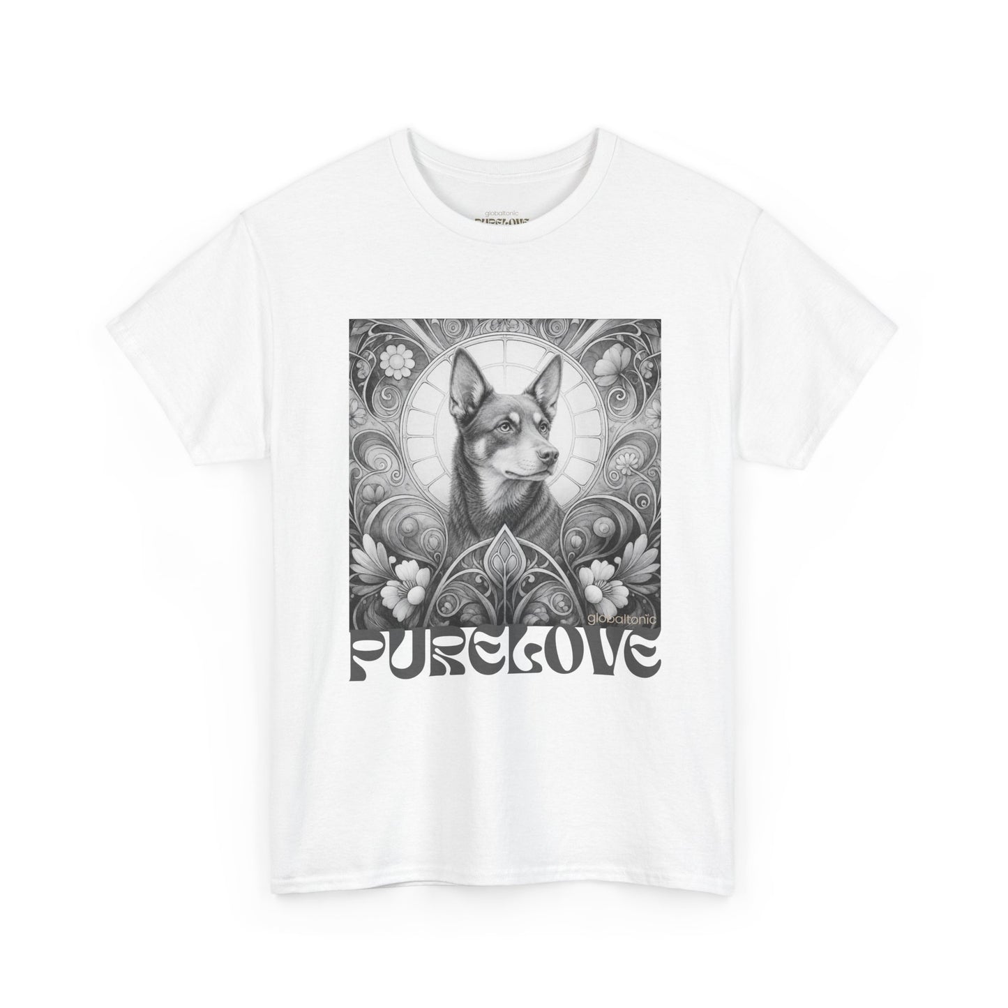 Kelpie Brown Vintage Unisex Cotton Tee for Dog Lovers (Black & White)