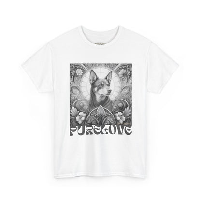 Kelpie Brown Vintage Unisex Cotton Tee for Dog Lovers (Black & White)