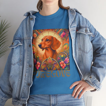 Dachshund Tan Vintage Graphic T-Shirt – Unisex Cotton Tee for Dog Lovers