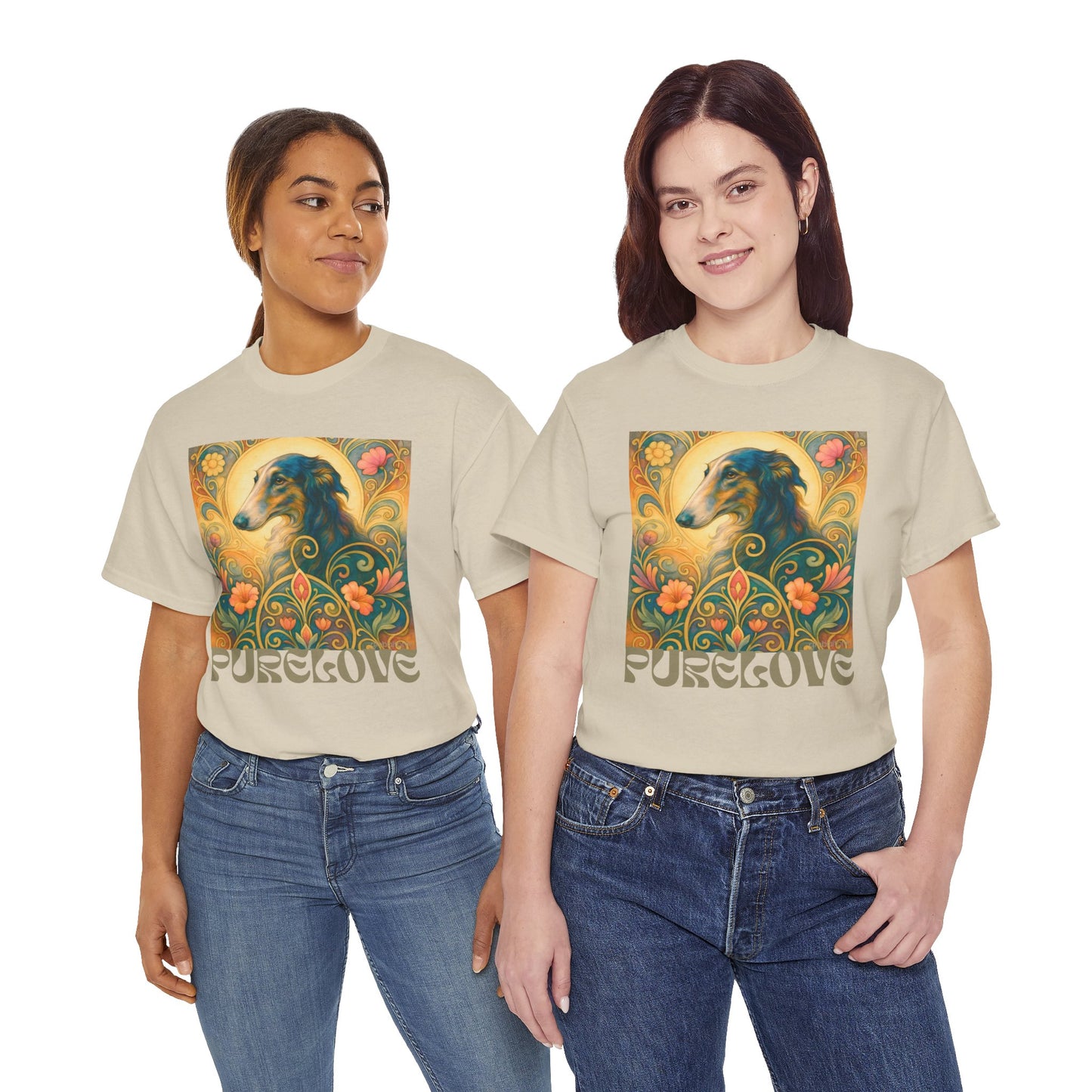 Borzoi Vintage Graphic T-Shirt – Unisex Cotton Tee for Dog Lovers