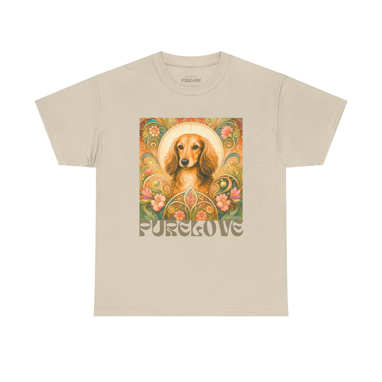 Dachshund Tan Longhair Vintage Graphic T-Shirt – Unisex Cotton Tee for Dog Lovers