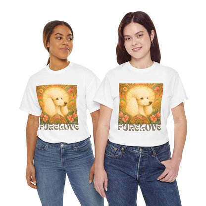 White Poodle Vintage Graphic T-Shirt – Unisex Cotton Tee for Dog Lovers