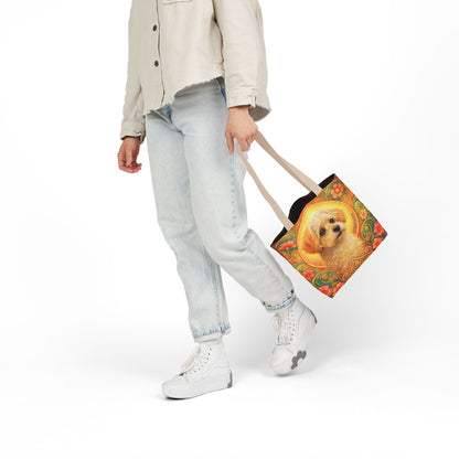 Foxypoo (Foodle) All-Over Print Canvas Tote Bag – Colourful Artistic Dog Lover Gift