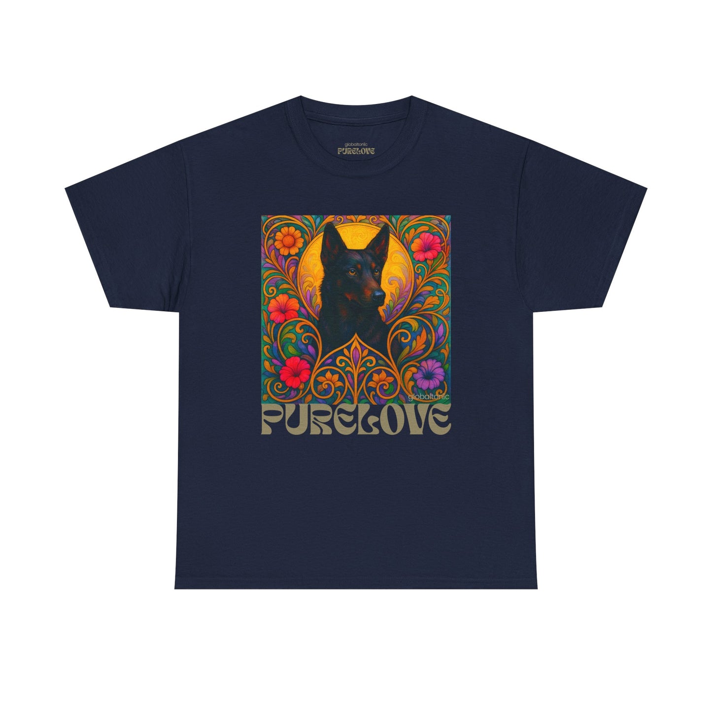 Black Kelpie Vintage Graphic T-Shirt – Unisex Cotton Tee for Dog Lovers