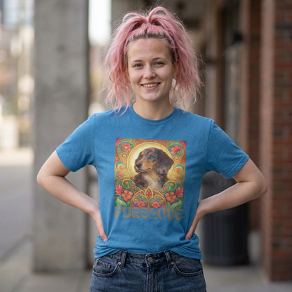 Dachshund Merle Wirehaired Vintage Unisex Cotton Tee for Dog Lovers