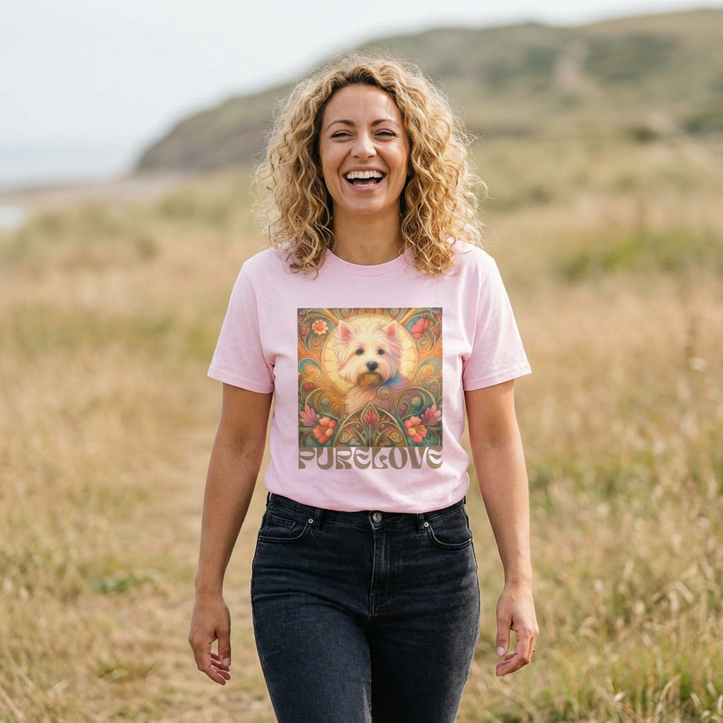 West Highland Terrier (Westie) Vintage Graphic T-Shirt – Unisex Cotton Tee for Dog Lovers
