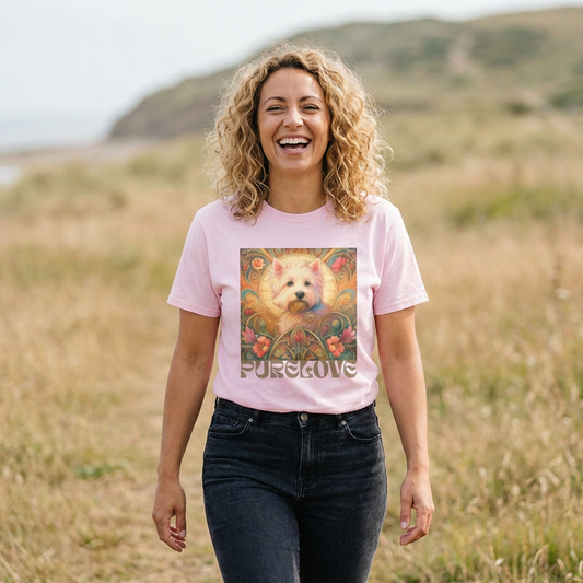 West Highland Terrier (Westie) Vintage Graphic T-Shirt – Unisex Cotton Tee for Dog Lovers