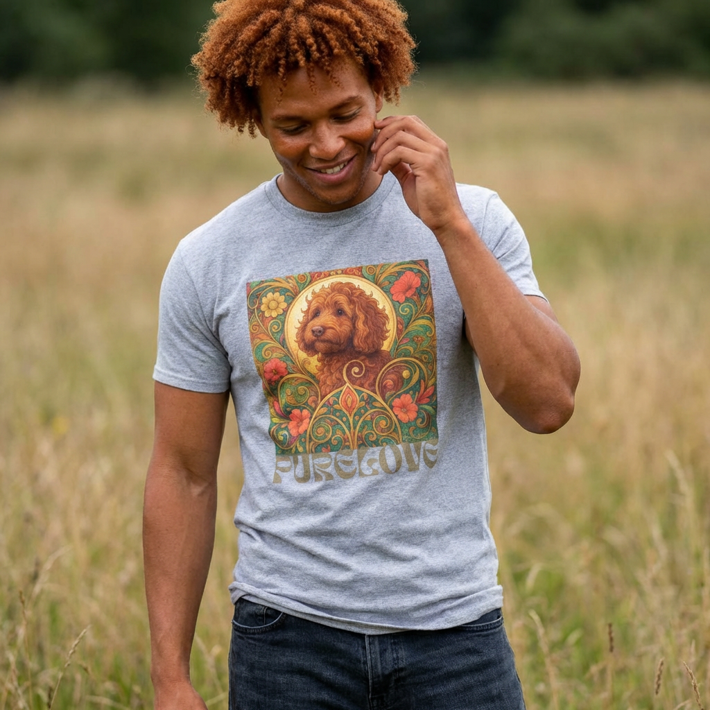Red Cavapoo (Cavoodle) Vintage Graphic T-Shirt – Unisex Cotton Tee for Dog Lovers
