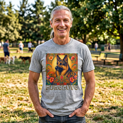 German Shepherd Vintage Graphic T-Shirt – Unisex Cotton Tee for Dog Lovers