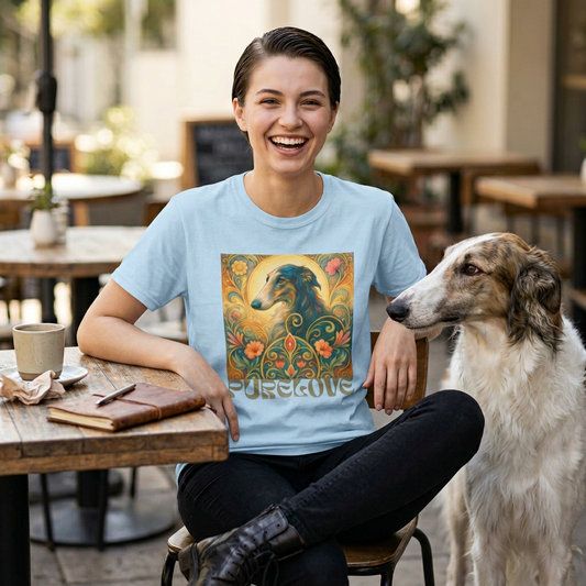Borzoi Vintage Graphic T-Shirt – Unisex Cotton Tee for Dog Lovers